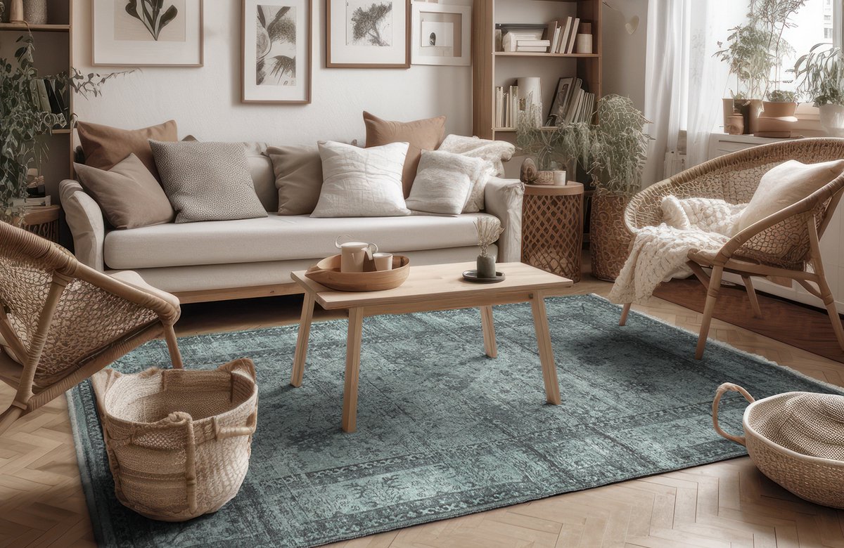 Handgemaakt Kelim Vloerkleed 70 Cm X 140 Cm - Naturel Wol Tapijt Kilim Uit Egypte Handgeweven Loper Tapijt Woonkamer Tapijt135636