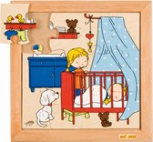 Puzzle bébé 24x24cm Dormir 12 pièces - Jouets en bois - Puzzle en bois - Jouets éducatifs - Jouets enfants - Educo