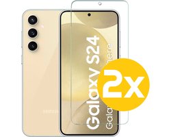 Screenprotector Geschikt Voor Samsung Galaxy S24 - Glasplaat - Tempered Glass - 2 Stuks