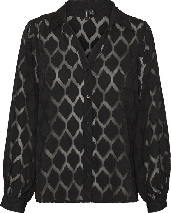 VERO MODA VMAYLA LS SHIRT WVN GA BF Dames Blouse - Maat S
