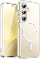Geschikt voor Samsung Galaxy S24 5G - Magnetische - Schokbestendig - Geschikt voor Mag Hoesje - Transparant
