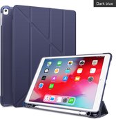 Tablet Hoes geschikt voor iPad Hoes 2022 - 10e generatie - Met Stylus Pen Houder - 10.9 inch - Smart Cover - A2757 - A2777 - Donkerblauw