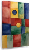 Kleurrijke abstractie schilderij - Kleurrijk schilderijen - Schilderijen glas hobbykamer - Landelijke schilderijen - Schilderijen plexiglas - Woonkamer decoratie - 60 x 90 cm 5mm