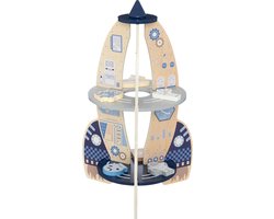 Atmosphera Kids Ruimteraket houten speelgoed - 42x42x60cm - Multi