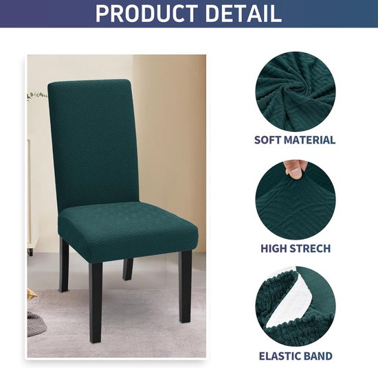 JHLD Velours Housse De Chaise De Bureau 2 Pièces, Housses De