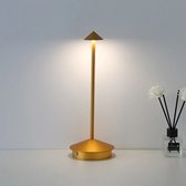 Cosy Casa® - Tafellamp oplaadbaar - Goud - Dimbaar - 3 lichtkleuren - Aluminium - Sfeerverlichting - Eettafellamp - Slaapkamer - Leeslamp - Woonkamer - Nachtlamp - 35cm