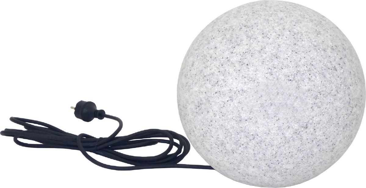 Trango IP65 tuinbal 200GB in 20cm Ø incl. 1x E27 LED lamp *NATURE* bolvormige lamp met ca. 5 meter IP44 kabel, tuinlamp, lichtbol, tuinbal licht, bollamp