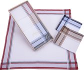 Sorprese Zakdoeken Heren - 3 Zakdoeken - Katoen - Cadeau voor Man - Model 3