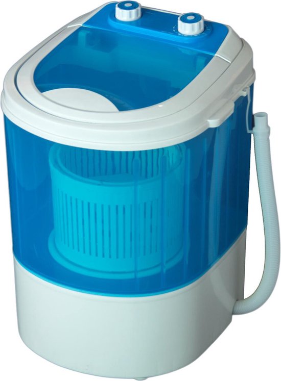 Brock Electronics WM3001WH wasmachine Bovenbelading 3 kg Blauw, Wit