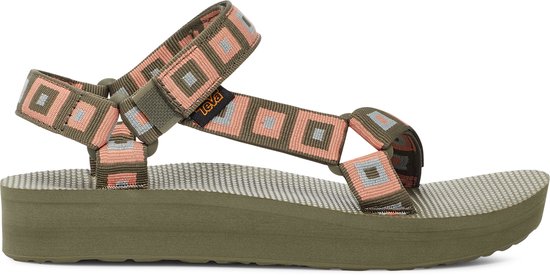 Teva MIDFORM UNIVERSAL - Dames Sandalen - Groen/Oranje - Maat 39