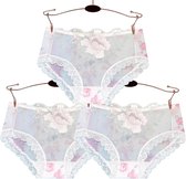 Princess Diamonds panties - Slip - One-size - 3 White Panties