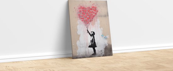 Poster Girl With Balloon of Harts – Banksy Street Art Graffiti Poster – Posters adaptés à l'encadrement – ​​43,2 x 61 cm (A2+)