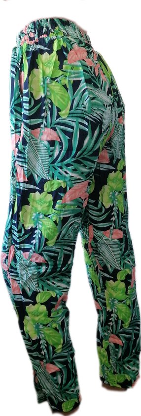 Pantalons - Pantalons d'été - Pantalons de Yoga - Pantalons de plage - Palazzo - Bande élastique - Femme - Comfort - Multicolore - Taille SM
