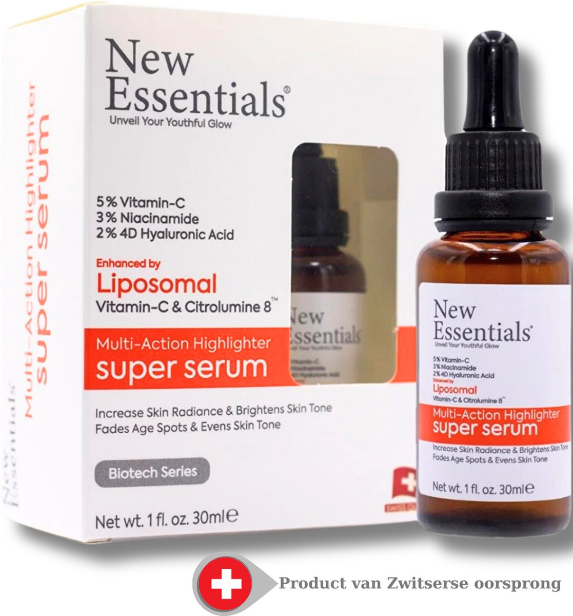 Goedkoopste New Essentials Verhelderend, revitaliserend en huidtint egaliserend superserum 30 ml