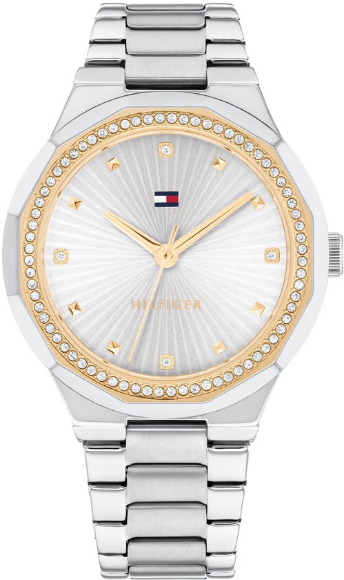 Tommy Hilfiger TH1782723 PIPER Dames Horloge - Mineraalglas - Staal - Zilverkleurig - 36 mm breed - Quartz - Vouw/Vlindersluiting - 3 ATM (spatwater)