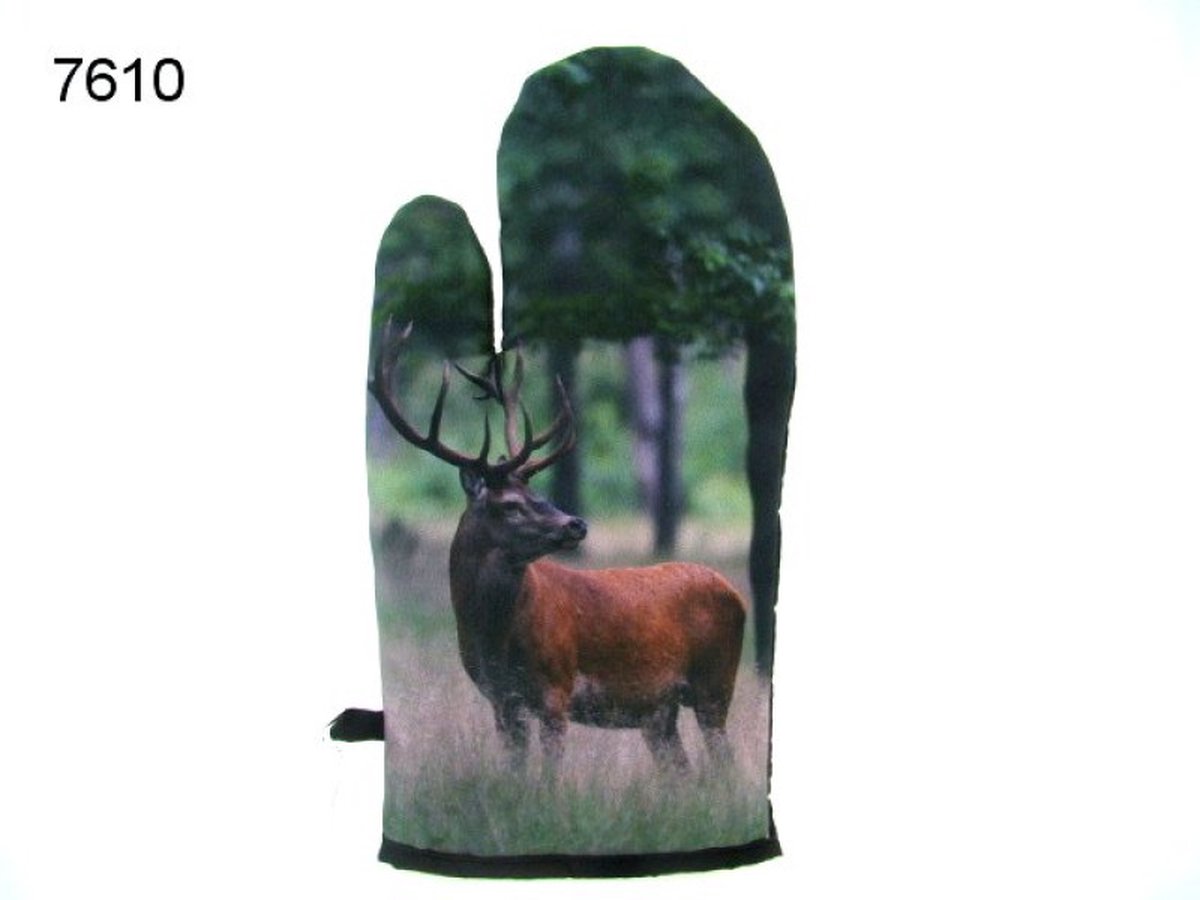Ovenwant Hert – 32 cm – Katoen – Met Ophanglus