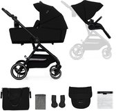 Kinderkraft YOXI - Kinderwagen 2in1 tot 27 kg - Vele verstelmogelijkheden - Zwart