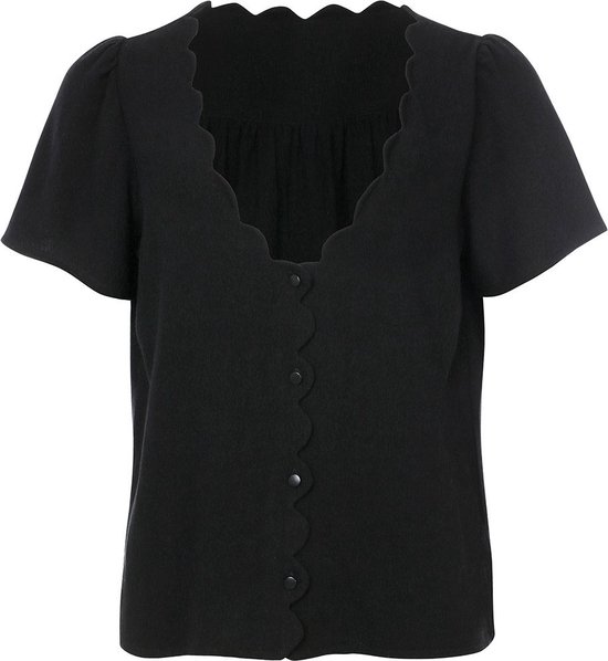 LXS - the female concept - Dames Blouse - Maat L - Zwart van