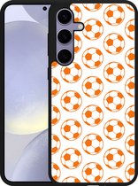 Cazy Hardcase Hoesje geschikt voor Samsung Galaxy S24+ Orange Soccer Balls