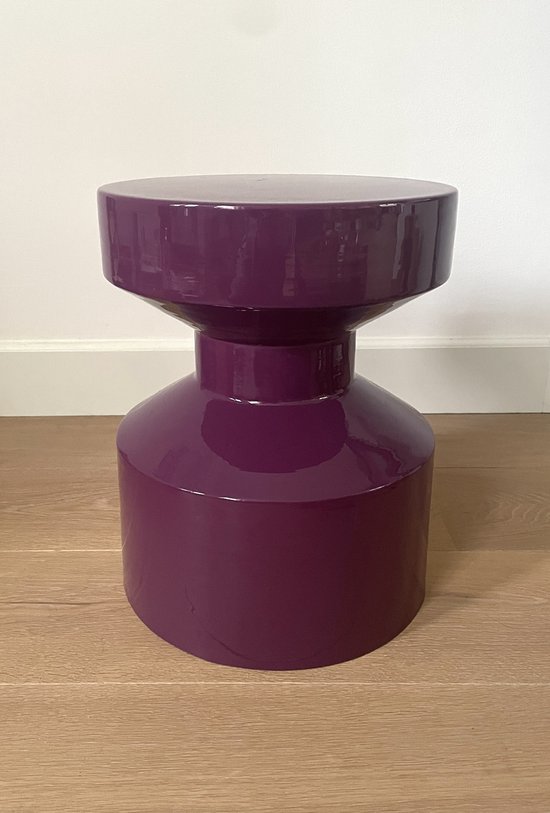 Colmore - Side Table dark purple ir/enamel - Bijzettafel - paars