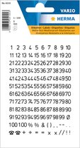 Huismerk Herma 4155 Etiket met getallen 1-100 5mm Transparant - 1 pakje met 2 velletjes