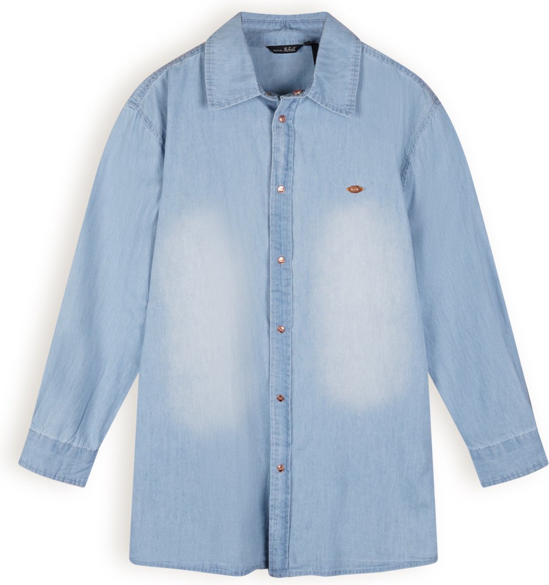 NoBell Meisjes spijkerjas oversized - Denim sea