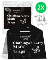 Daily Essentialz Moth Trap - Combattre les mites - Mites de vêtements - Boules à mites - Papier à mites - Nourriture piège à mites - 2 pièces
