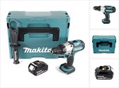 Makita DDF 451 T1J accuboormachine 18 V 80 Nm + 1x oplaadbare accu 5.0 ah + Makpac - zonder oplader