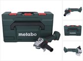 Metabo - W 18 L BL - Haakse slijper 125 mm - Draadloos - Inclusief metabox