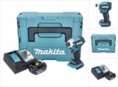 Makita DTD 172 RF1J accu-slagmoersleutel 18 V 180 Nm 1/4" borstelloos + 1x oplaadbare accu 3,0 Ah + lader + Makpac