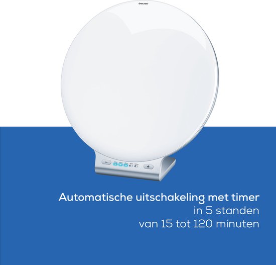 Beurer TL 70 Daglichtlamp – Lichttherapielamp 10 000 Lux – Rond Design - Groot oppervlak Ø 33 cm – Dimbaar met 10 Niveaus & Timer (15–120 min) – Flikkervrij & UV-vrij – Medisch Gecertificeerd – 3 Jaar Garantie