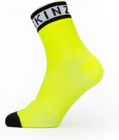 Sealskinz Mautby waterdichte sokken Neon Yellow/Black/White - Unisex - maat L