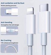 1x iPhone lader Lightning naar USB-C - 1 Meter Lightning  to USB-C cable - Oplaadkabel voor Apple iPhone 11/ 11Pro/ 11Pro Max/ XR / XS Max / XS / X voor Apple iPad 9
