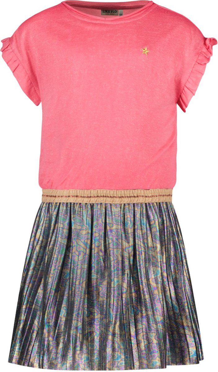 Like Flo F402-5830-B Meisjes Jurk - Pink - Maat 128