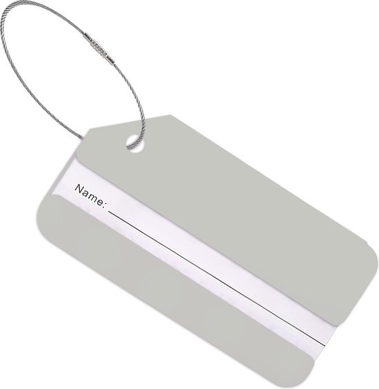 Kofferlabel - Bagagelabel - Koffer - Aluminium - Zilver
