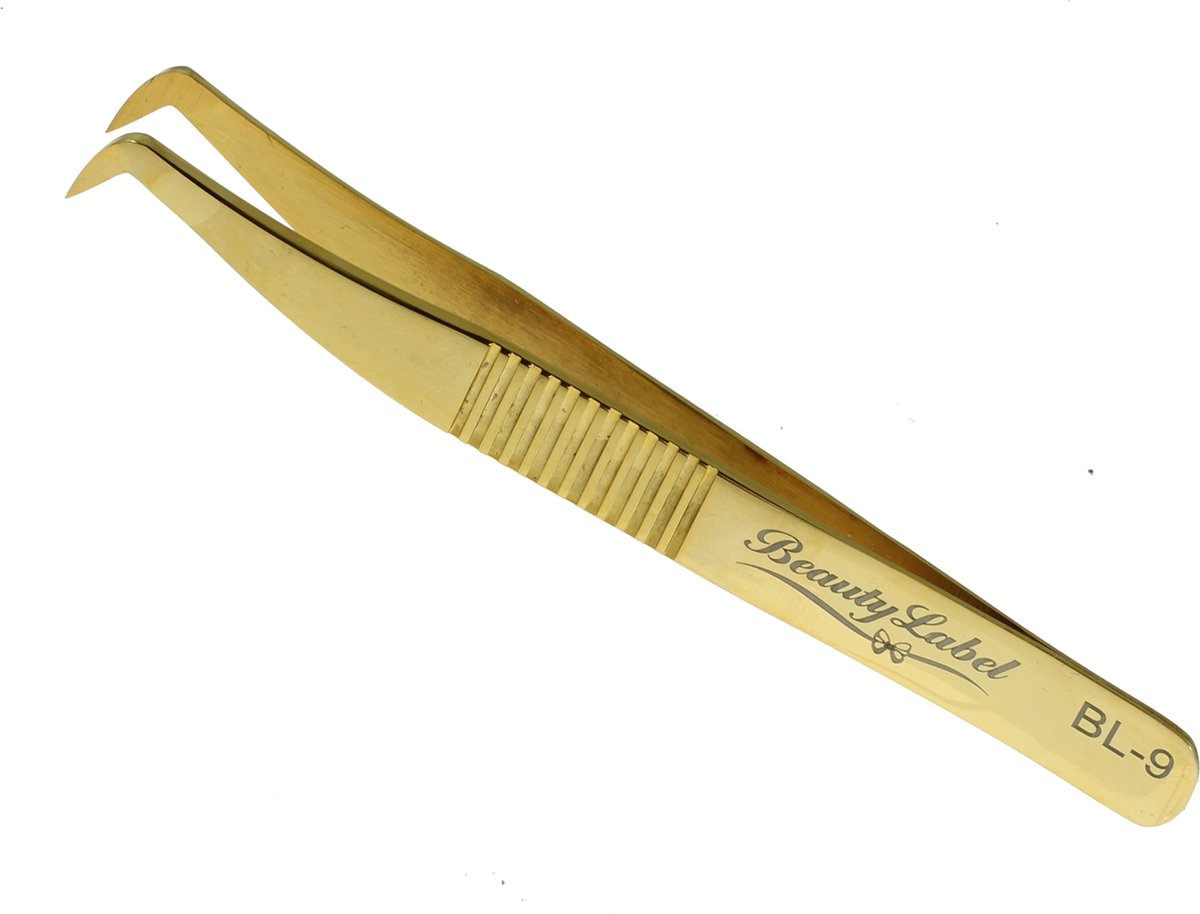 Goedkoopste Beauty Label Pincet BL-9 - Volume Tweezer - Goud