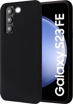 Hoesje geschikt voor Samsung Galaxy S23 FE - Mat Back Case Zwart