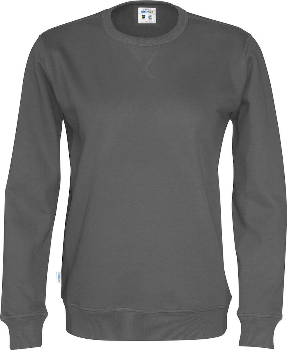 Cottover SWEATER CREW NECK UNISEX - GOTS GECERTIFICEERD 141003 - Antraciet - XS