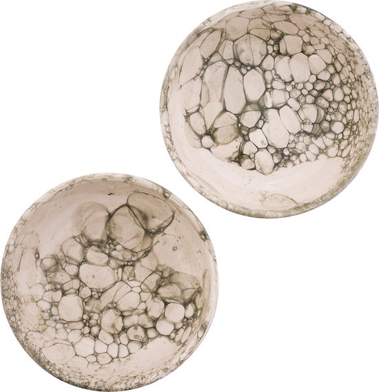 Bowls and Dishes Plat en Poterie Espuma | bol | Plat à tapas | Klein bol | Services de table Bol | Accessoire pour la maison 15 centimètres Ø - Vert - lot de 2 pcs - Astuce cadeau !