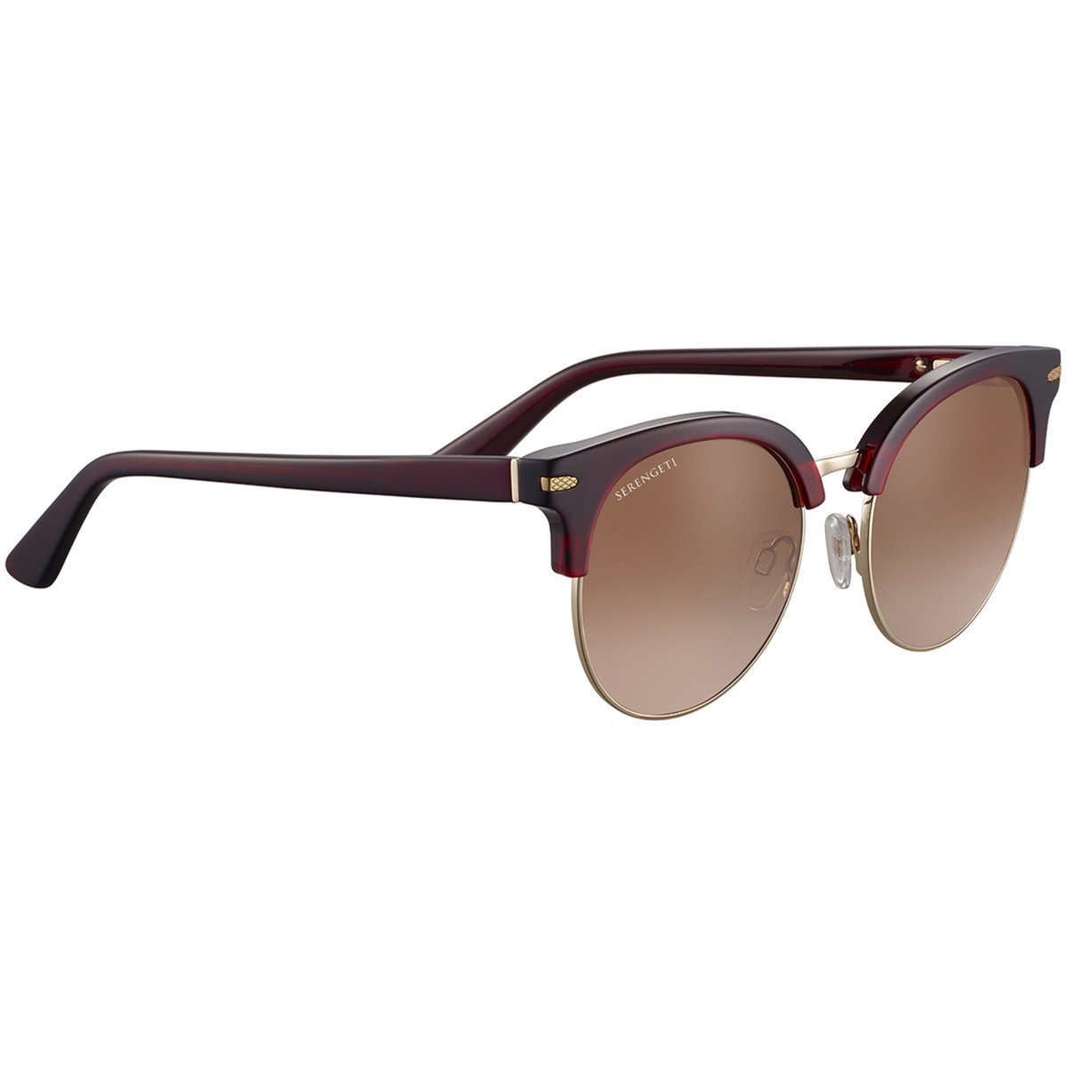 Serengeti Susan SS560004 Shiny Transparent Burgundy Shiny Light Gold Polarized Drivers Gradient