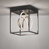 Fischer & Honsel - Plafondlamp Gisi - 1x LED 15 W (incl.) - Mat Zwart