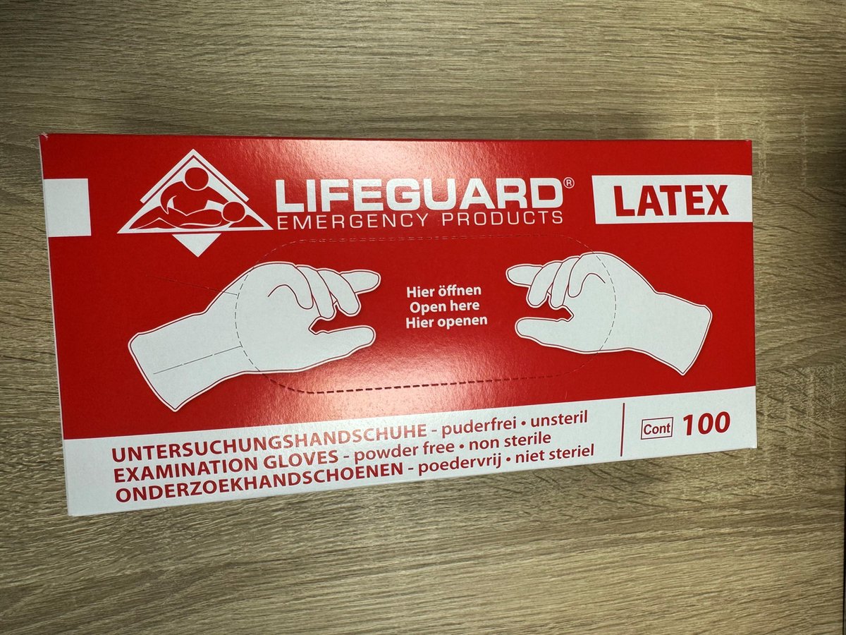 Goedkoopste Lifeguard Handschoenen Latex poedervrij XL - 100 stuks