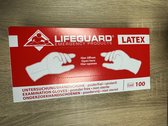 Lifeguard Handschoenen Latex poedervrij XL - 100 stuks