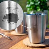 Gobelet en acier inoxydable - Mug à café en acier inoxydable - Gobelet isotherme en acier inoxydable de haute qualité - Mug de camping incassable - Gobelet isotherme à double paroi - Sans BPA (Bisphénol A)