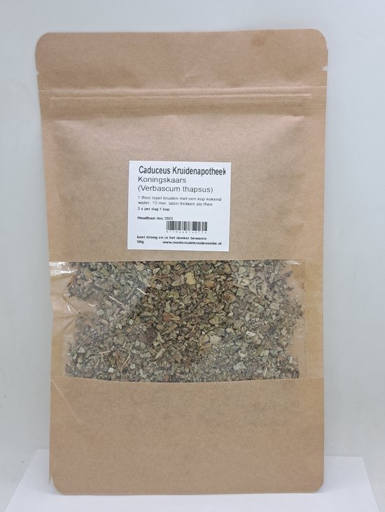 Koningskaars (Verbascum thapsus)50g Gedroogd, gesneden