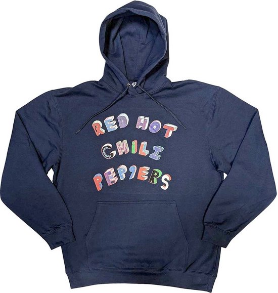Red Hot Chili Peppers - Colourful Letters Hoodie/trui - XL - Blauw
