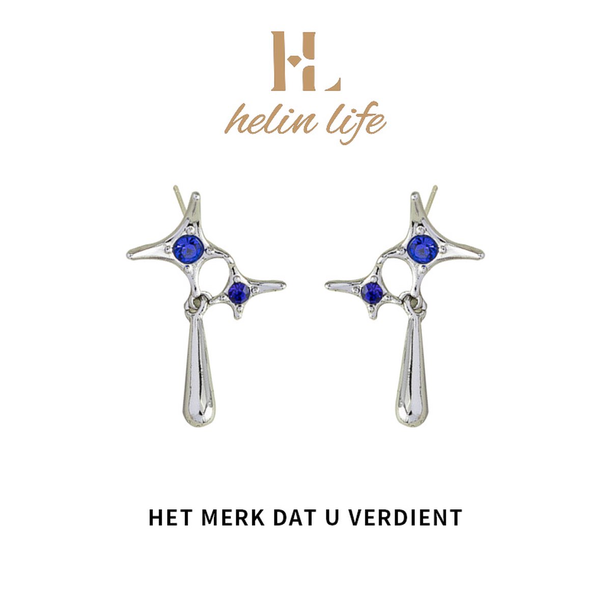 Helin life Oorbellen dames-Dames Oorhangers-Oorbellen meisje -925 Tremella naald hypoallergeen-Zirkonia- Cadeau - zilvere kleur