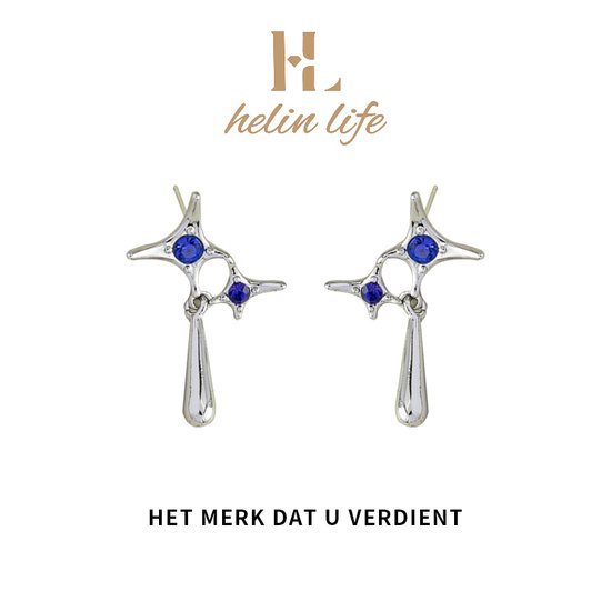 Helin life - DamesOorhangers-oorbellen -zirkoon- Cadeau - zilvere kleur