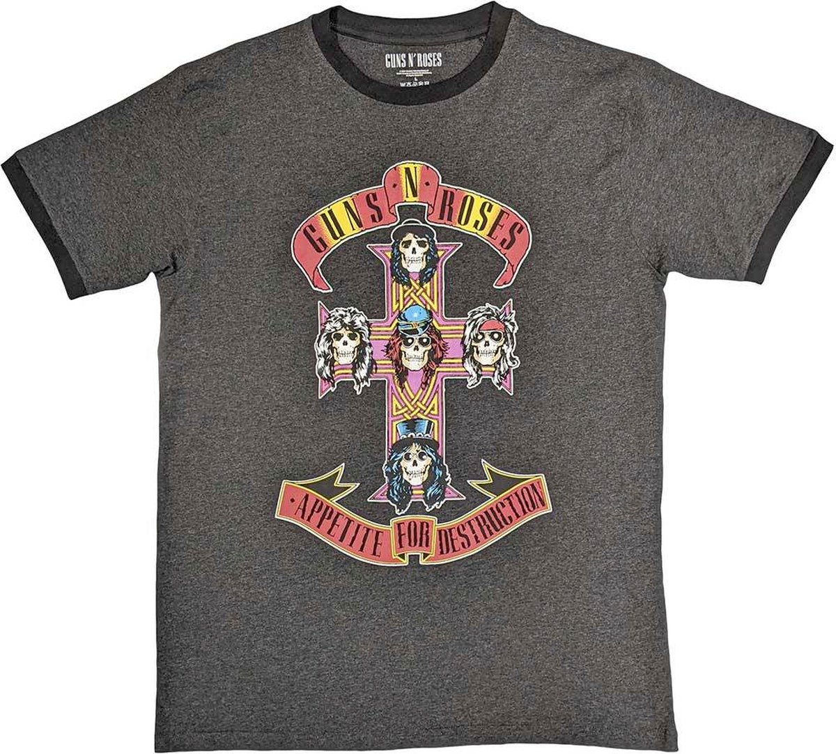 Guns N' Roses - Appetite For Destruction Heren T-shirt - 2XL - Grijs