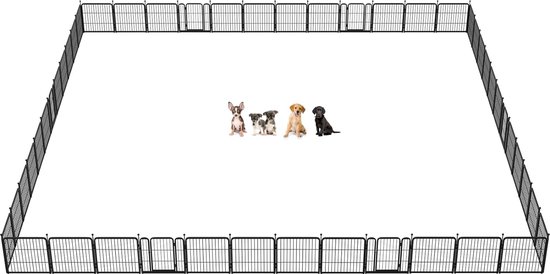 Foto: Maxxpet puppyren hondenbench hondenren puppyren met 48 kennelpanelen staal 12 x 12 meter